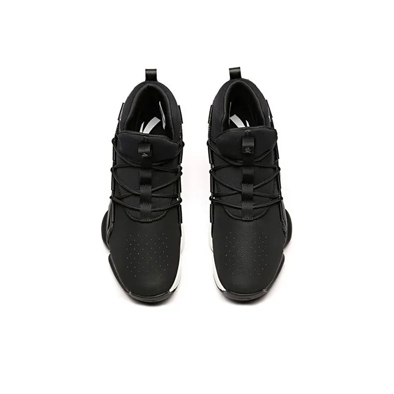 Anta Noble Air Game-Ready AG2 Mid-Top Performance Basketball Shoes Men's Black White-3