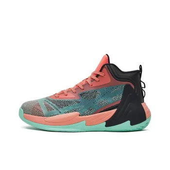 Erke Basketball Shoes Men Low Top Fluorescent Summer Pink/Jet Black