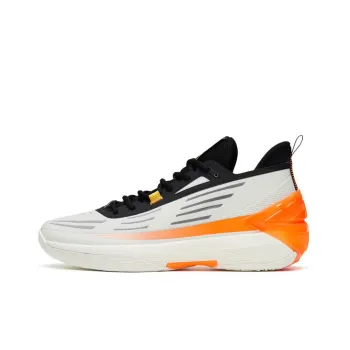 Anta Attack 5 Mutation Cushioning Anti Slip And Wear Resistant Low Top Basketball Shoes Men's White Orange