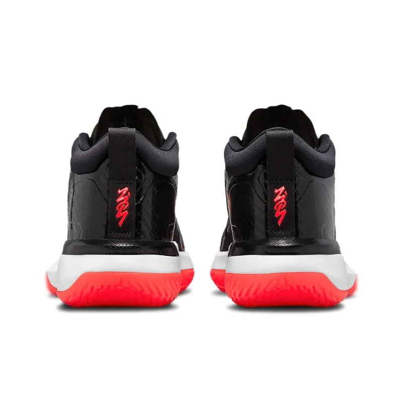 Jordan Zion 1 Black White Bright Crimson-4