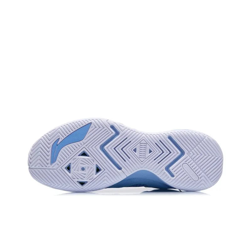 LiNing Storm Cushioning Anti Slip And Wear Resistant Breathable Coverage Support Mid Top Basketball Shoes Men's Blue-4