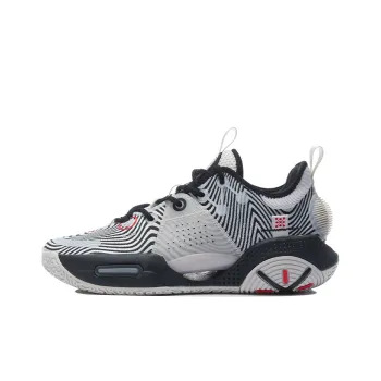 LiNing All City 9 V1.5 Anti Slip Wear Resistant Low Top Basketball Shoes Black White Gray