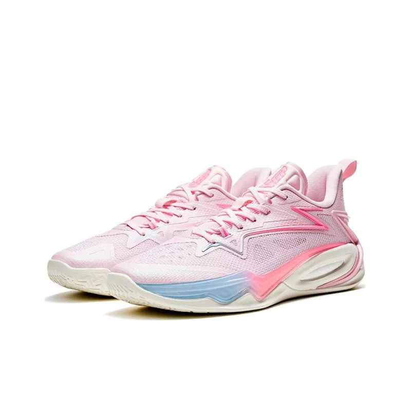 XTEP Light Attack 2 Generations Low Top Basketball Shoes Men's Pink Blue-2