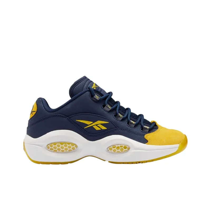 Reebok Question Basketball Shoes Men Low Top Blue/Yellow-1