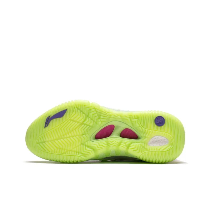 LiNing Badfive 2 Cushioning Anti-Slip And Wear-Resistant High-Top Performance Basketball Shoes Green Red Blue-5