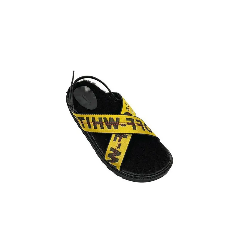 OFF-WHITE Strap Sandals Women's Black Yellow-2
