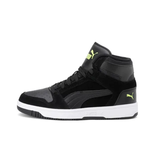 PUMA Rebound Layup SD Non-slip Wear-resistant Shock Absorption High-Top Performance Basketball Shoes Men's Black