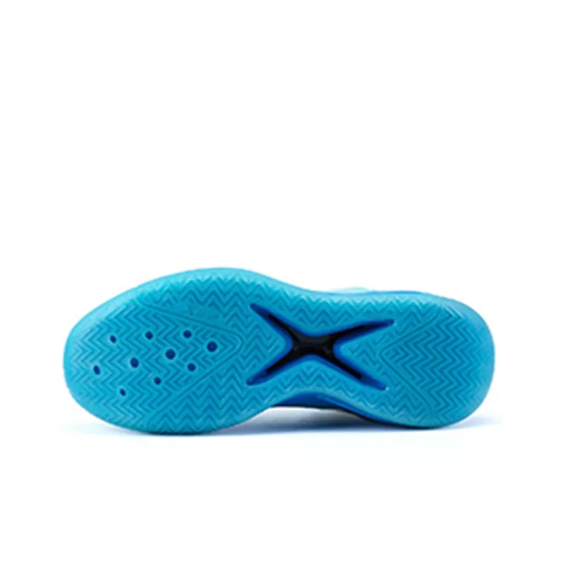 XTEP Basketball Shoes Men Low Top New White/Sky Blue-3