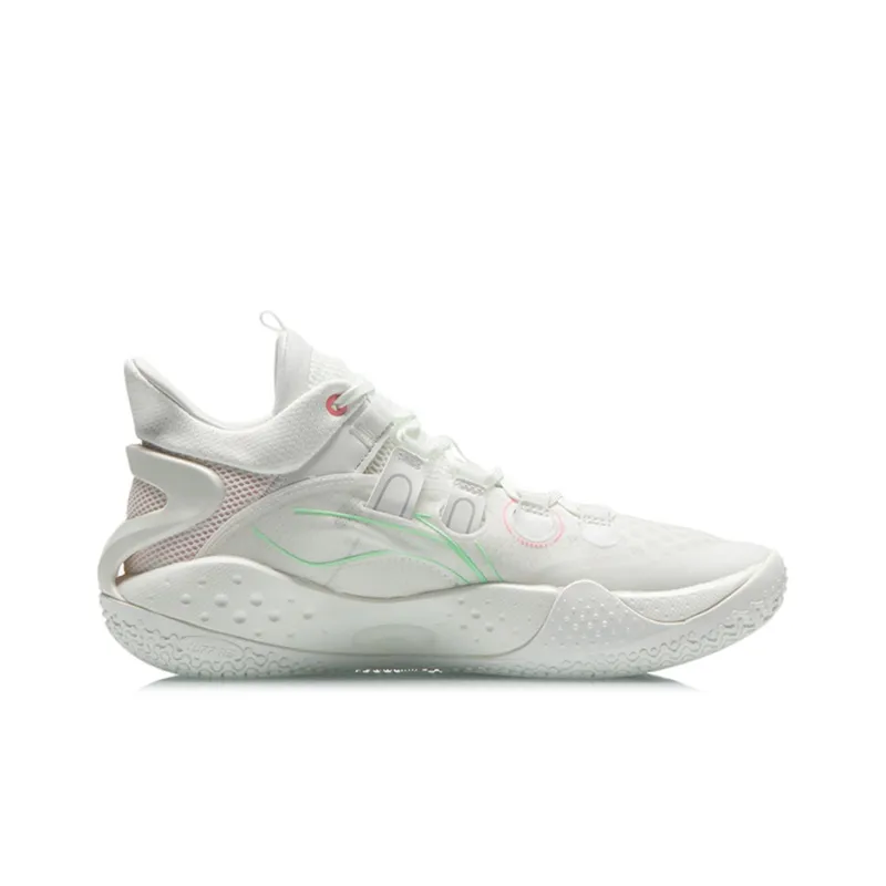 LiNing SONIC 9 Low Slip-Resistant Cushioning Wear-Resistant Low-Top Basketball Shoes Ivory-1
