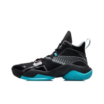 LINING Power 7 V2 Basketball Shoes Men High Top Black/Blue