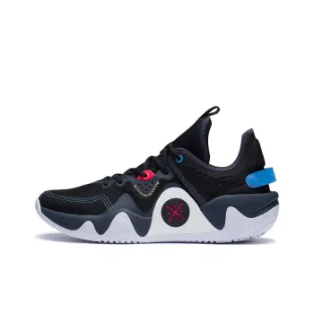 LINING Coldblood Basketball Shoes Men Low Top Black/Ink Gray