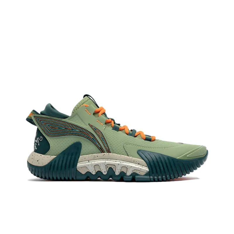 LINING Badfive 2 Low Basketball Shoes Men Low Top Mugwort Green/Pine Jasper-1