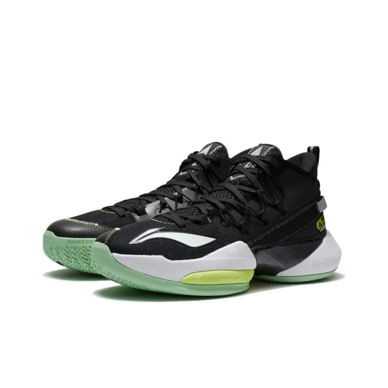 LiNing Air Strike 8 V2 Shock Absorbers Rebound Mid Top Performance Basketball Shoes Men's Black-2