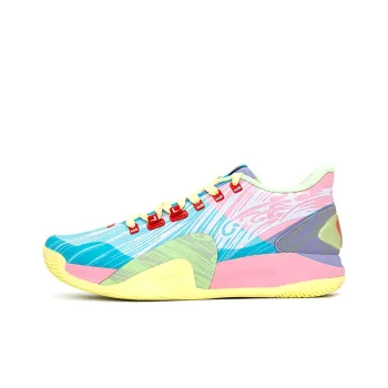 XTEP Lin Generation Cushioning Anti Slip And Wear Resistant Low Top Basketball Shoes Men's Light Pink