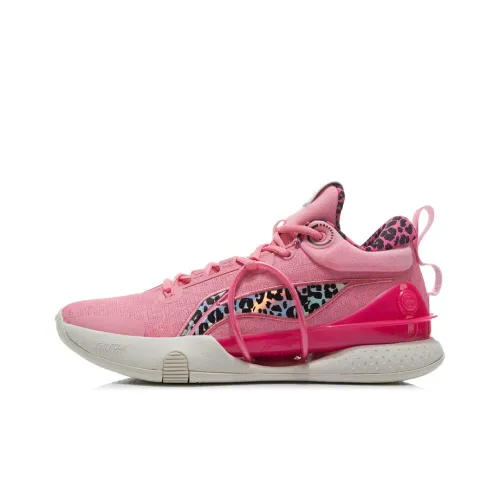 LINING Speed 8 Basketball Shoes Men Low-Top Zhi Gou Pink