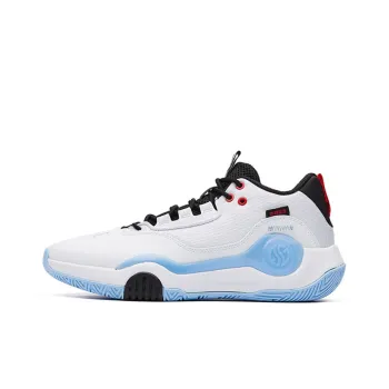 361° Ag Volley Cushioning Anti Slip Wear Resistant Support Impact Resistant Low Top Basketball Shoes Men's White Blue