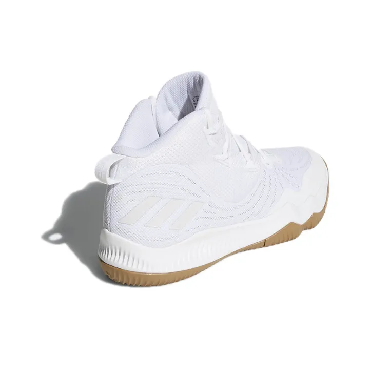 Adidas D Rose Dominate 3 Slip-Resistant Breathable High-Top Basketball Shoes Men's White-3