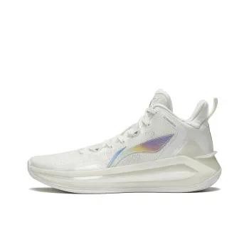 LiNing Liren 3 White Pearl Cushioning Anti Slip And Wear Resistant High Top Basketball Shoes Mist White