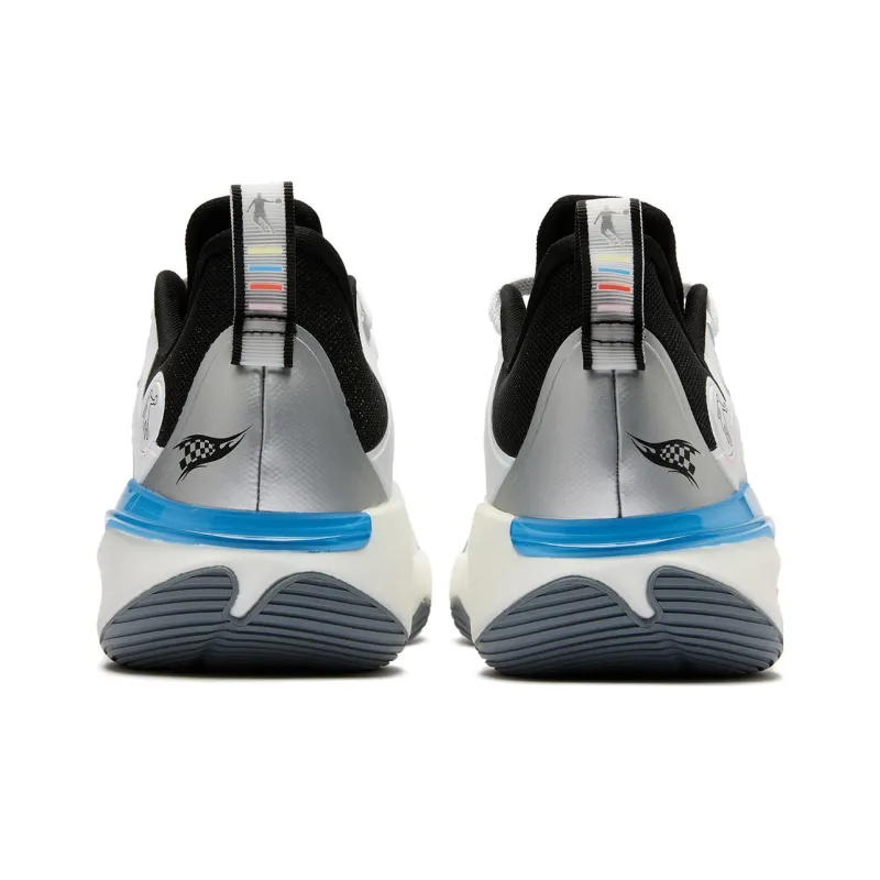 QIAODAN FE1.0 Equation Cushioning Anti Slip And Wear Resistant Rebound Low Top Basketball Shoes Men's Gray Red-3