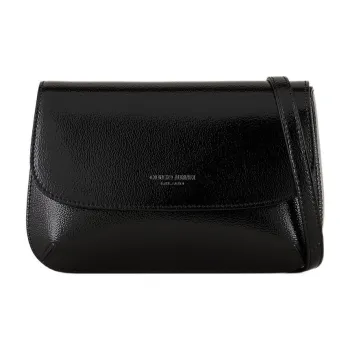AMANI Patent Leather Shoulder Bag Women's Black
