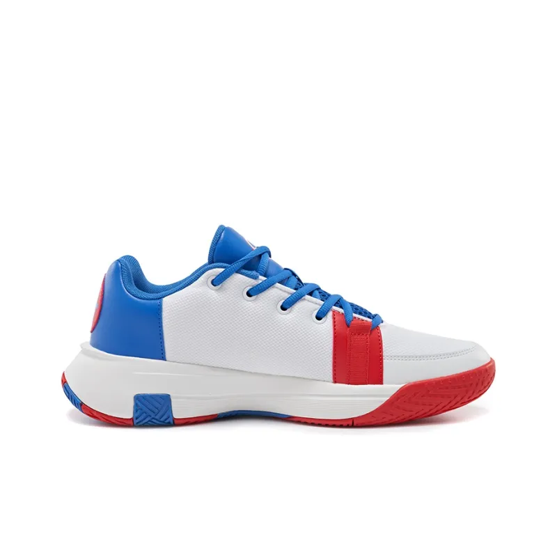 RIGORER Cutting Cushioning Anti-Slip And Wear-Resistant Low-Top Performance Basketball Shoes Men's White Blue-1
