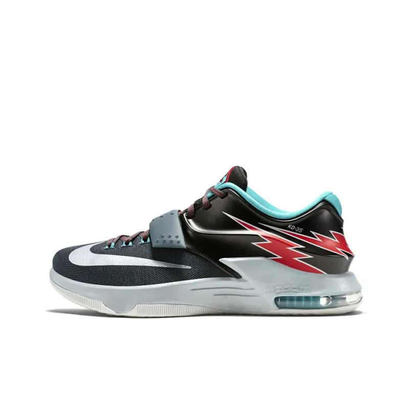 Nike KD 7 Non slip Lightweight Low Top Basketball Shoes Men's Black-0