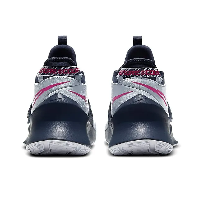 Nike Future Court 3 Mid-Top Performance Basketball Shoes White Blue Pink Teenagers-4