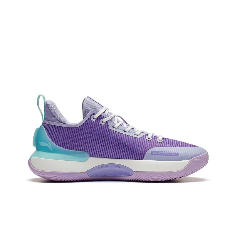 LINING YuShuai Retro Basketball Shoes Men Low Top Bad Little Purple-1