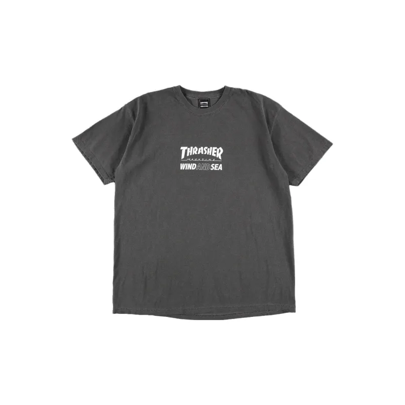 Wind And Sea X Thrasher X WIND AND SEA CO-TITLED SERIES T-Shirts Unisex Gray-1