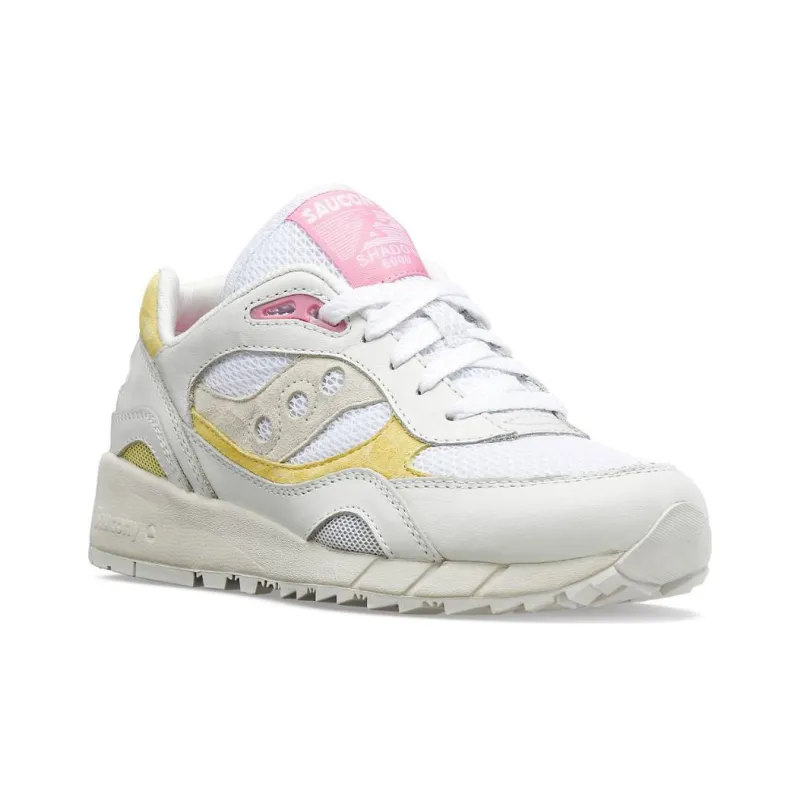 Saucony Shadow 6000 White Yellow Pink Women's-2