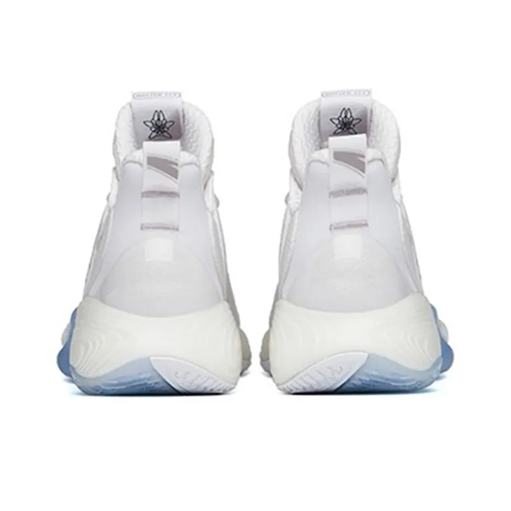 Anta Bubble Bomb Anti Slip Wear Resistant Low Top Basketball Shoes Ivory White-4