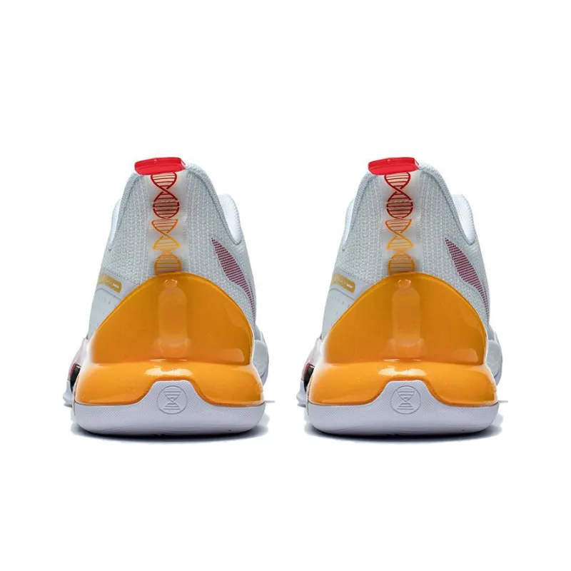 LINING Evolution LOW Basketball Shoes Men Low Top White/Yellow/Red-2