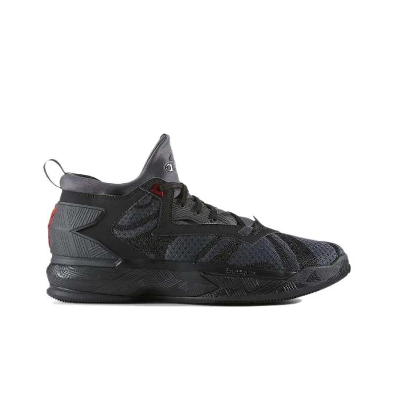 Adidas D Lillard 2 Core Black Vivid Red-1