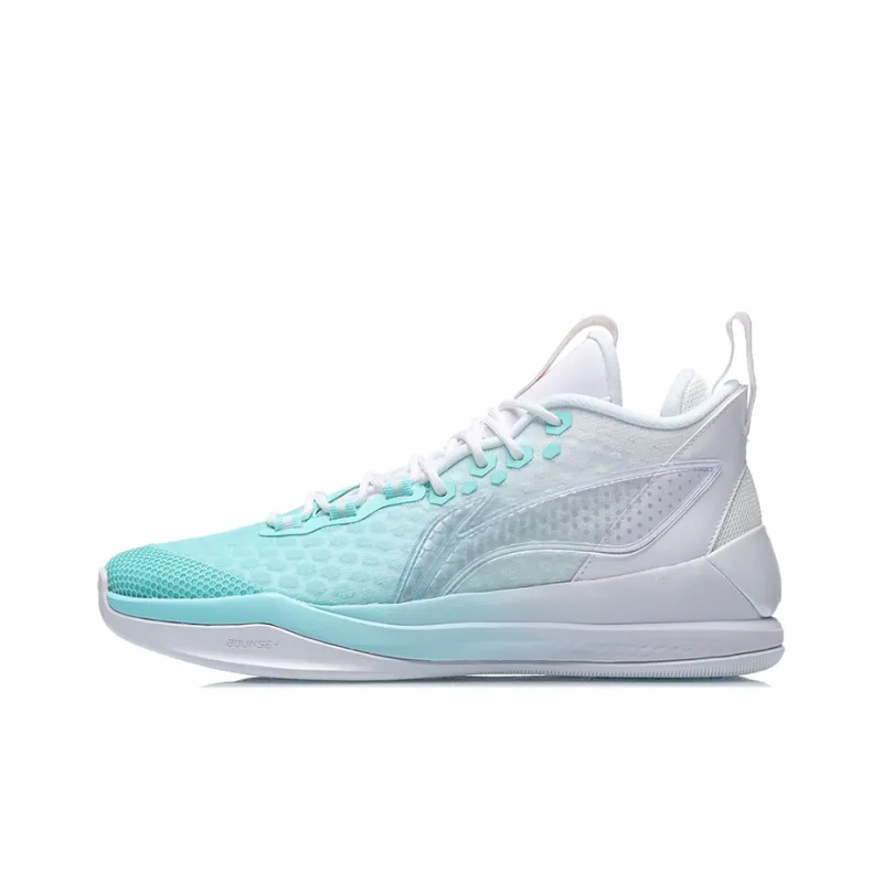 LiNing Shadow 1 Way Of Wade Shock Absorbers Rebound Mid Top Performance Basketball Shoes Unisex Blue White-0