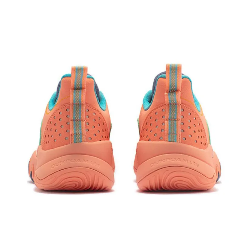 361° Anti Slip Wear Resistant Low Top Basketball Shoes Orange Blue-3