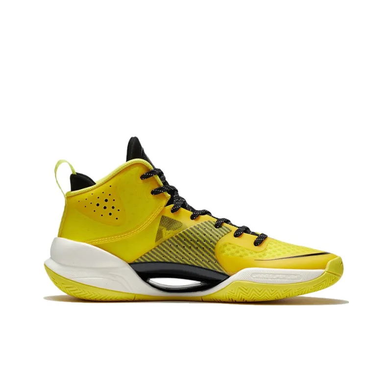 LiNing Ultra Light Cushioning Breathable Support Mid-Top Basketball Shoes Men's Kiwi Yellow-1