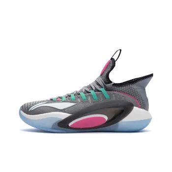 LiNing Phantom Anti Slip Wear Resistant Low Top Basketball Shoes Nine Degrees Gray