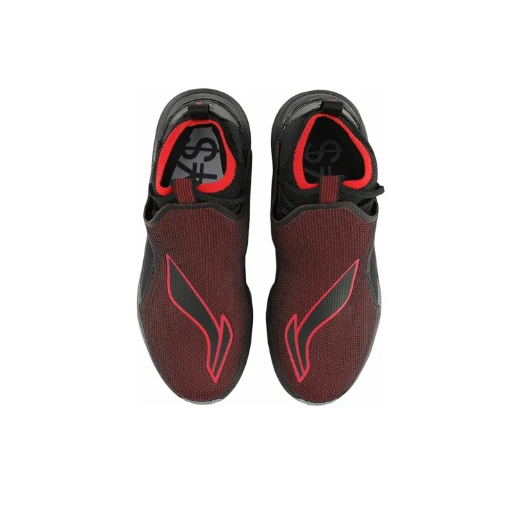LiNing YuShuai 12 Durable Breathable Low Top Performance Basketball Shoes Men's Black Red-2