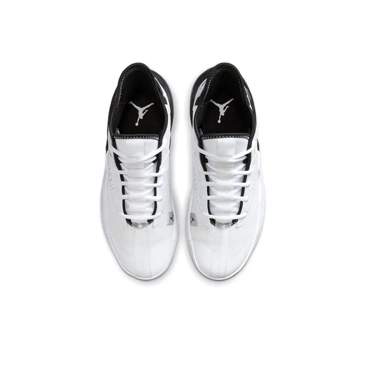 Jordan Jumpman Diamond 2 Mid Cushioned Slip-Resistant Mid-Top Basketball Shoes Unisex White Black Blue-3