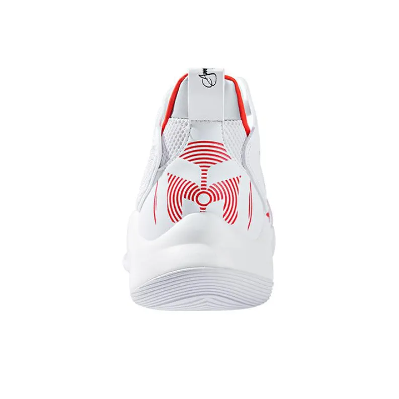 LINING CJ-1 Basketball Shoes Men Mid-Top White/Red-2