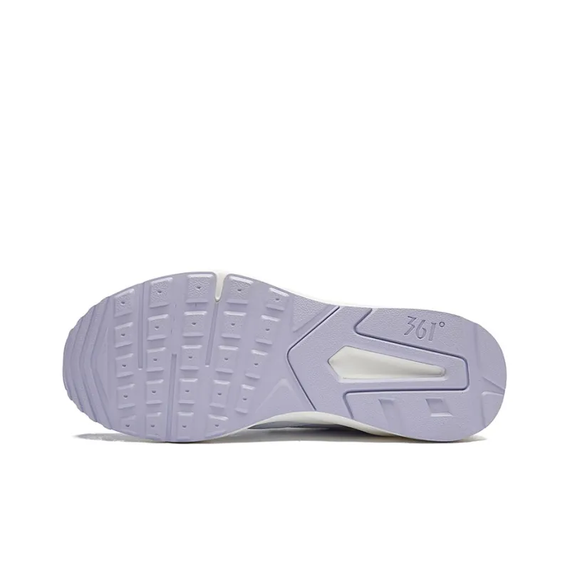 361° QU!KFOAM Game Ready Trendy Outfit Slip Resistant Shock Absorbers High Top Basketball Shoes Women's White Purple-3