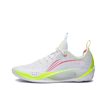 LINING Wade 808 2 Basketball Shoes Men Low Top Standard White/Neon Fruit Red