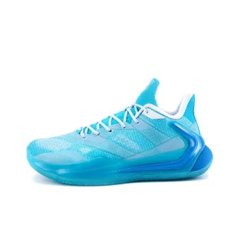 XTEP Basketball Shoes Men Low Top New White/Sky Blue