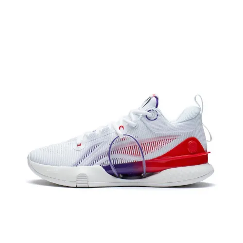 LINING Speed 8 Basketball Shoes Men Low-Top Standard White