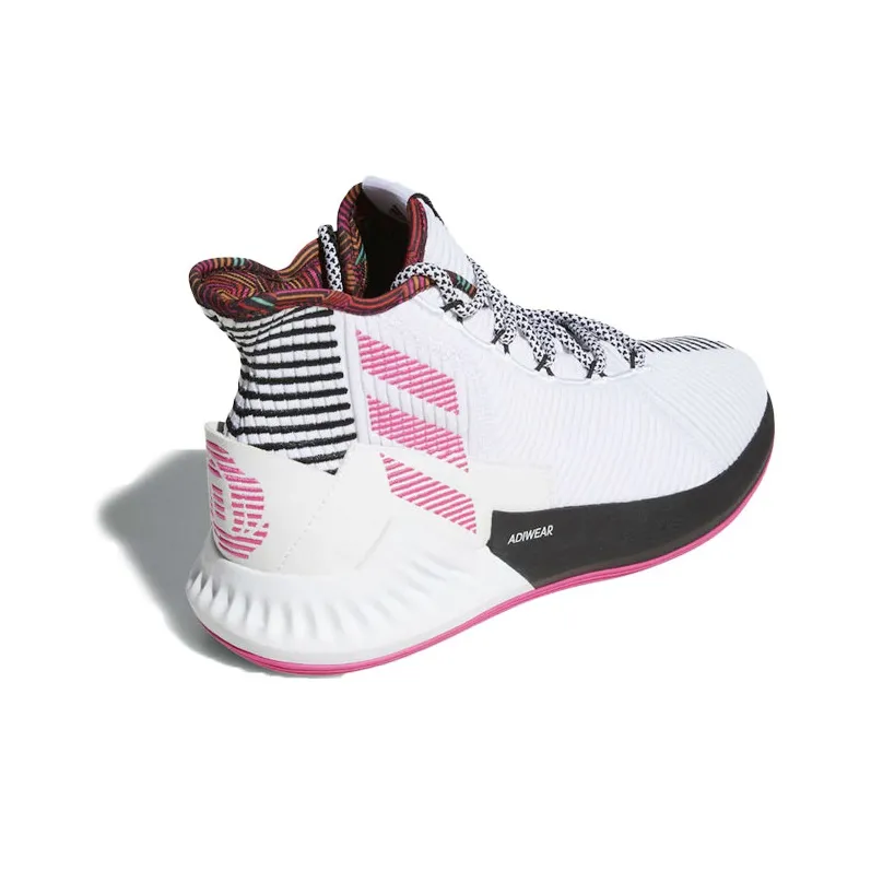 Adidas D Rose 9 White Black Pink-3