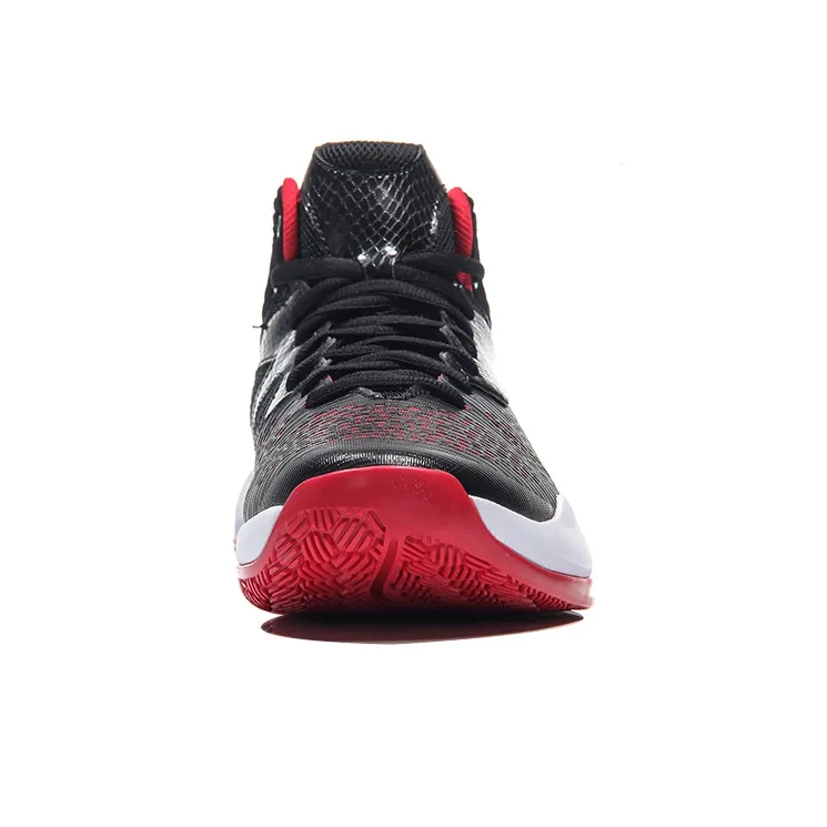 LiNing SONIC 5 Mid Top Basketball Shoes Men's Black Red-2