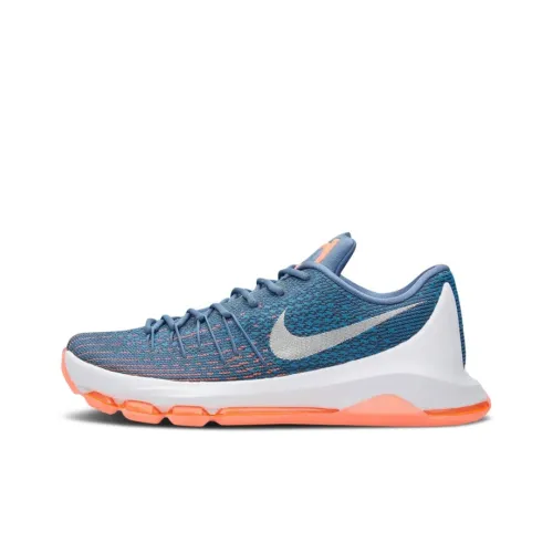 Nike KD 8 Basketball Shoes Men Low-Top Dusty Blue/White/Midnight Blue