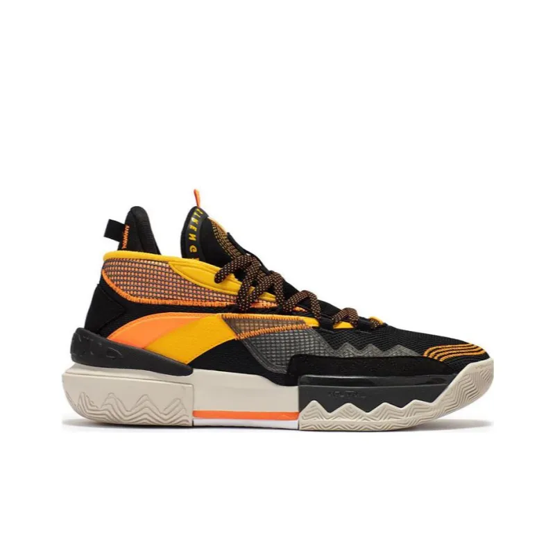361° Burning Battle 2.0 PRM Abrasion Resistant Mid Top Performance Basketball Shoes Men's Black Orange-1