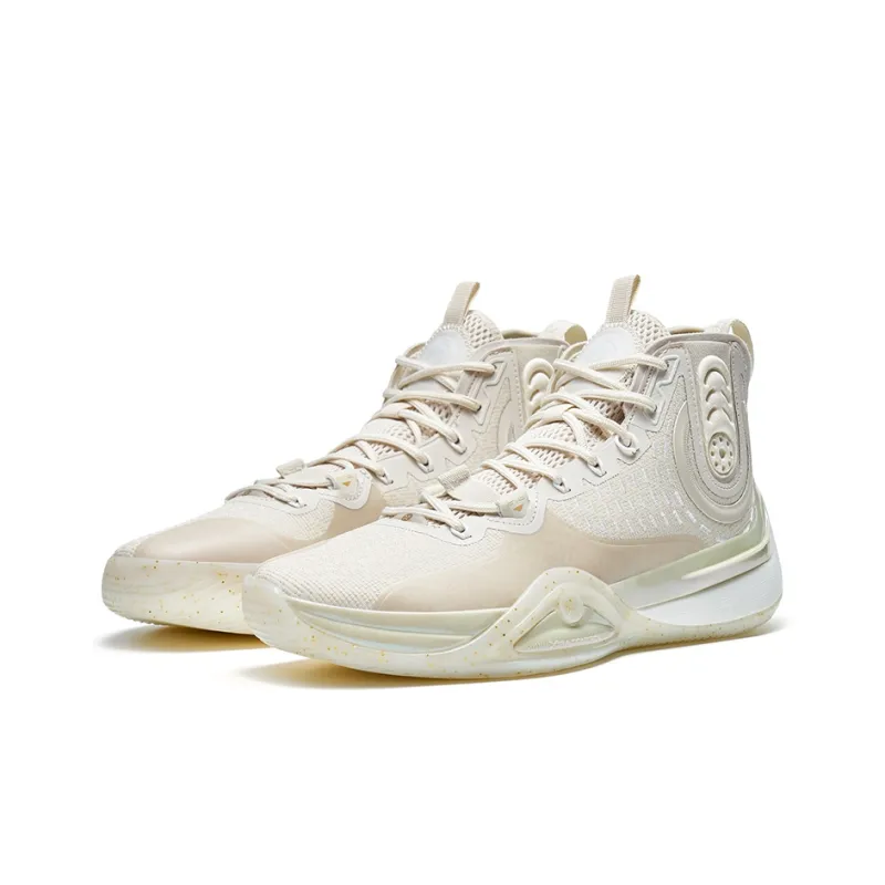 XTEP Royal Wind Generation Basketball Shoes Men High Top Tea White-2