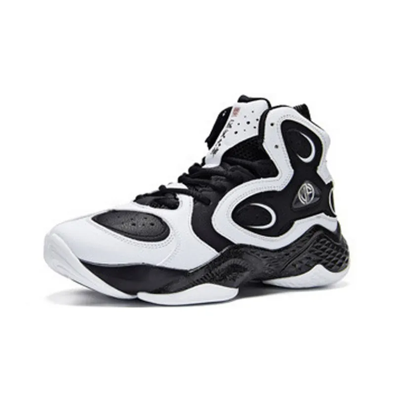 361° Cushioning, Slip Resistant, And Abrasion Resistant High Top Performance Basketball Shoes Men's Black White-2
